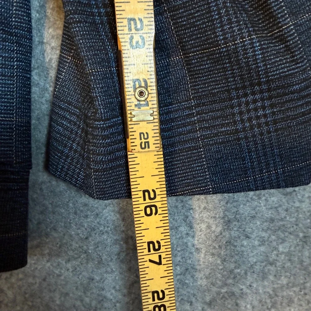 Tom Baine Mens Blue Glen Plaid Stretch Slim Fit Blazer Jacket 2XL 46 TBP81-1 NWT